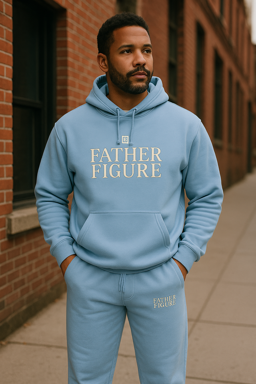 Stacked Jogger Set; Carolina Blue