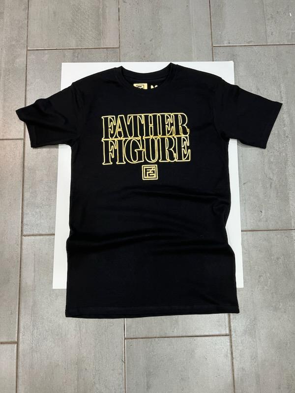 Stylish F2 "Hollowed Classic" tee in heavy weight cotton, featuring a bold outlined Father Figure stamp design.