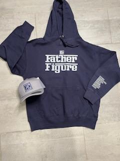 Cozy navy and grey cotton hoodie paired with a stylish grey and navy snapback trucker hat from the Georgetown Pack.